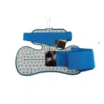 Close-up of ERMI cold therapy pad applied to the shoulder, designed for targeted pain relief and swelling reduction after shoulder surgery or injury.